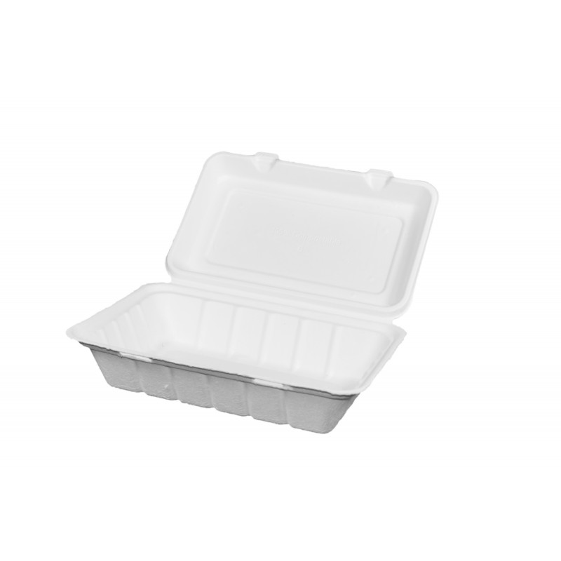 Boite Hamburger Fibre Biodégradable 23*15cm Boite Hamburger Fibre Biodégradable 23*15cm