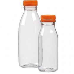 Bouteille Plastique Fraicheur 100cl + Bouchon orange