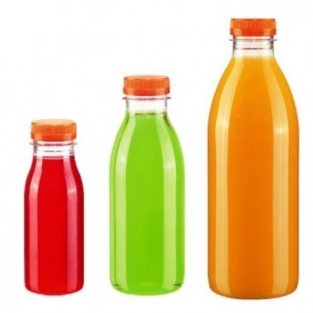 Bouteille Plastique Fraicheur 100cl + Bouchon orange