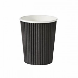 Gobelet double cannelure noire 12 cl