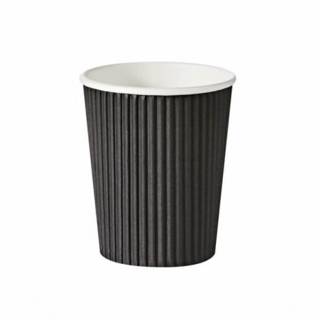 Gobelet double cannelure noire 12 cl