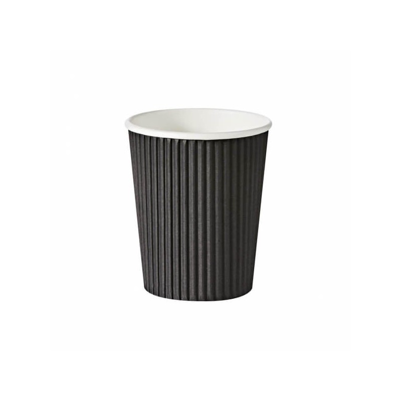 Gobelet double cannelure noire 25 cl Gobelet double cannelure noire 25 cl
