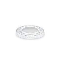 Couvercle plat sans croisillon pour gobelet APET