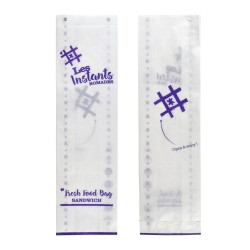 Sac Sandwich Kraft Blanc "Les instants nomades"100*27.5+27.5*350 mm
