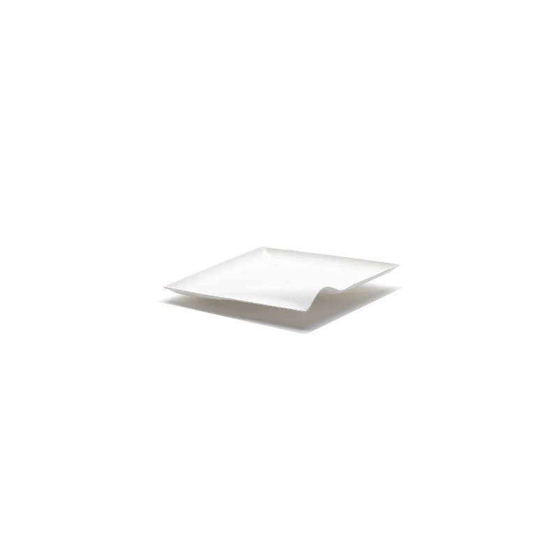 Assiette Fibre Carrée 150*150mm Wave Premium Assiette Fibre Carrée 150*150mm Wave Premium