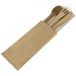 Kit couverts 4 en 1 en Bambou