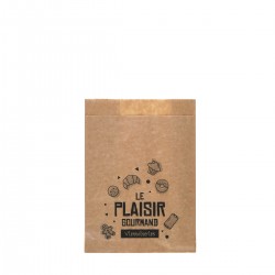 Sac Croissant Kraft Imprimé - 1 à 2 viennoiseries