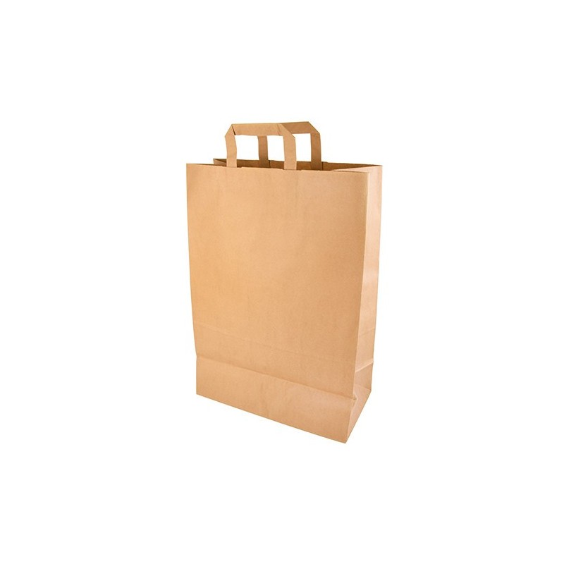 Sac Poignée Plate 44*17*32cm Kraft Brun Sac Poignée Plate 44*17*32cm Kraft Brun