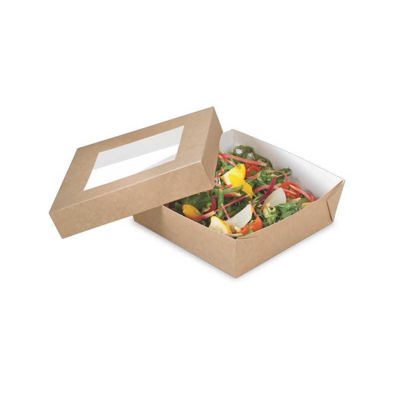 Barquette Salade Carton Kraft 10*10cm Barquette Salade Carton Kraft 10*10cm