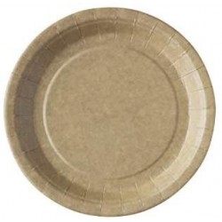 Assiette Carton Rond Kraft Ø18 cm
