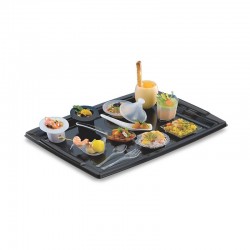Plat de présentation en plastique Noir 28cm