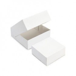 Boite Pâtissière Blanche 14 x 14 x 7 Cm
