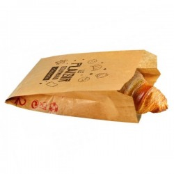 Sac Croissant Kraft Imprimé - 5 à 6 viennoiseries
