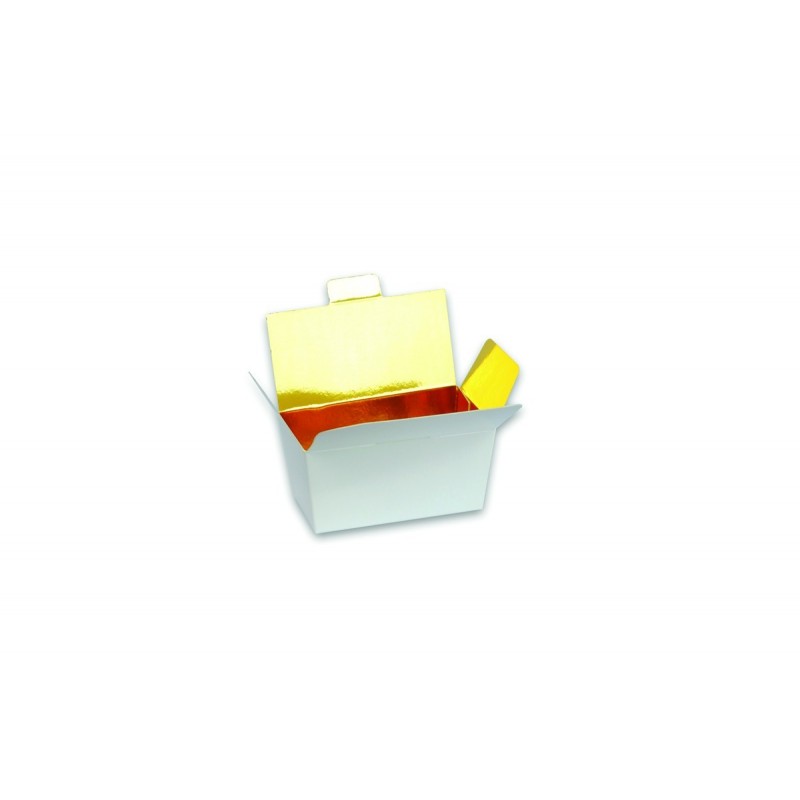 Boite Ballotin Blanc et Or - 375 Grammes Boite Ballotin Blanc et Or - 375 Grammes