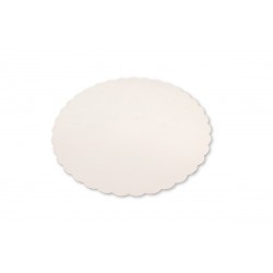 Ronds Blancs Festonnes Carton Blanc Couche Ø29Cm