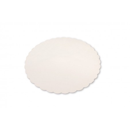 Ronds Blancs Festonnes Carton Blanc Couche Ø29Cm