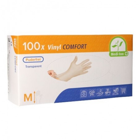 Gants en Vinyle , non poudrés "Comfort " M