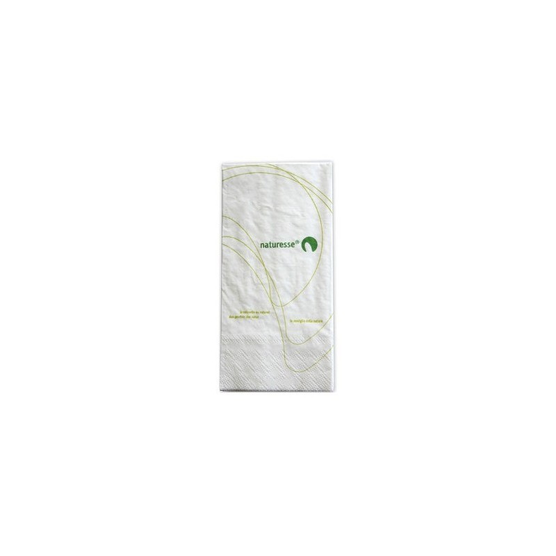 Serviettes Bio Naturesse 2 plis 33*33cm Blanche Premium Serviettes Bio Naturesse 2 plis 33*33cm Blanche Premium