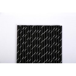 Paille papier Kraft Twist Noir