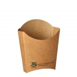CORNET A FRITE MARRON 13,9x13,4x4,2 cm