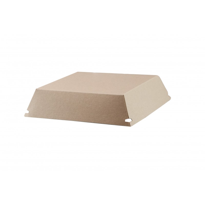 Couvercle Pour Assiette Carrée Carton Kraft 12,5 cm Couvercle Pour Assiette Carrée Carton Kraft 12,5 cm