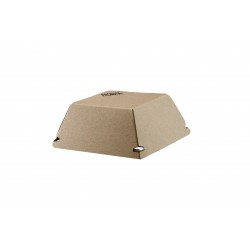 Couvercle Pour Assiette Carrée Carton Kraft 10 Cm - FROMAGE