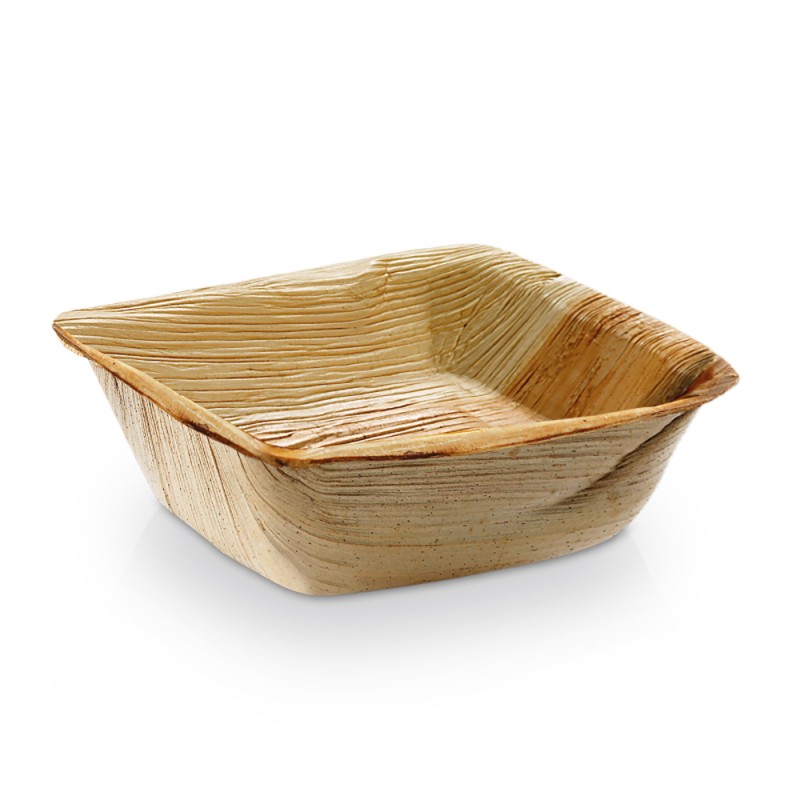 Ramequin carré en palmier de 7cm Ramequin carré en palmier de 7cm