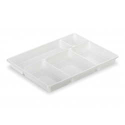 Plateau Repas 5 Compartiments Blanc 290x224mm