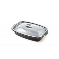 Barquette Marmipack Noire PP 500ml + Couvercle Translucide