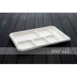 Plateau repas 5 compartiments (381X231X42mm) - Ateliers Porraz